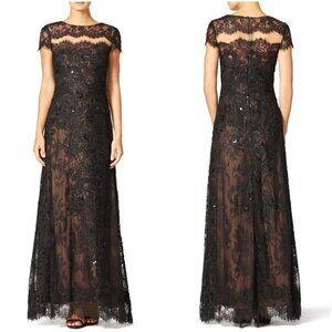 Marchesa Notte Black Lace Nightingale Gown $1195